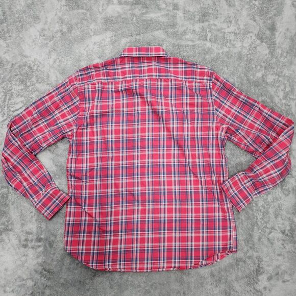 UNTUCKit Men's Pink Blue Button Up Plaid Shirt Size XL - Picture 2 of 13